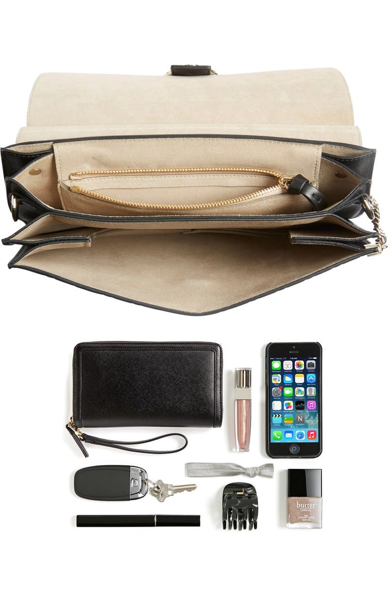 Chloé 'Medium Faye' Diamond Embossed Leather Shoulder Bag, Alternate, color,