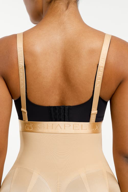 Shapellx Postpartum Side Zipper Support Shorts In Cream Beige