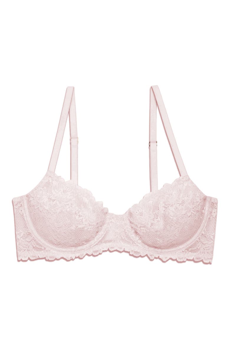 Heavenly Lace Convertible Balconette Bra, Alternate, color, IVORY ROSE