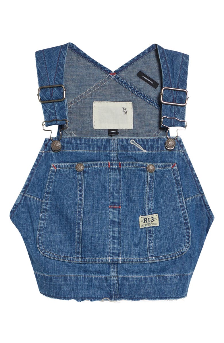 R13 Overall Bib, Main, color, Noise Blue