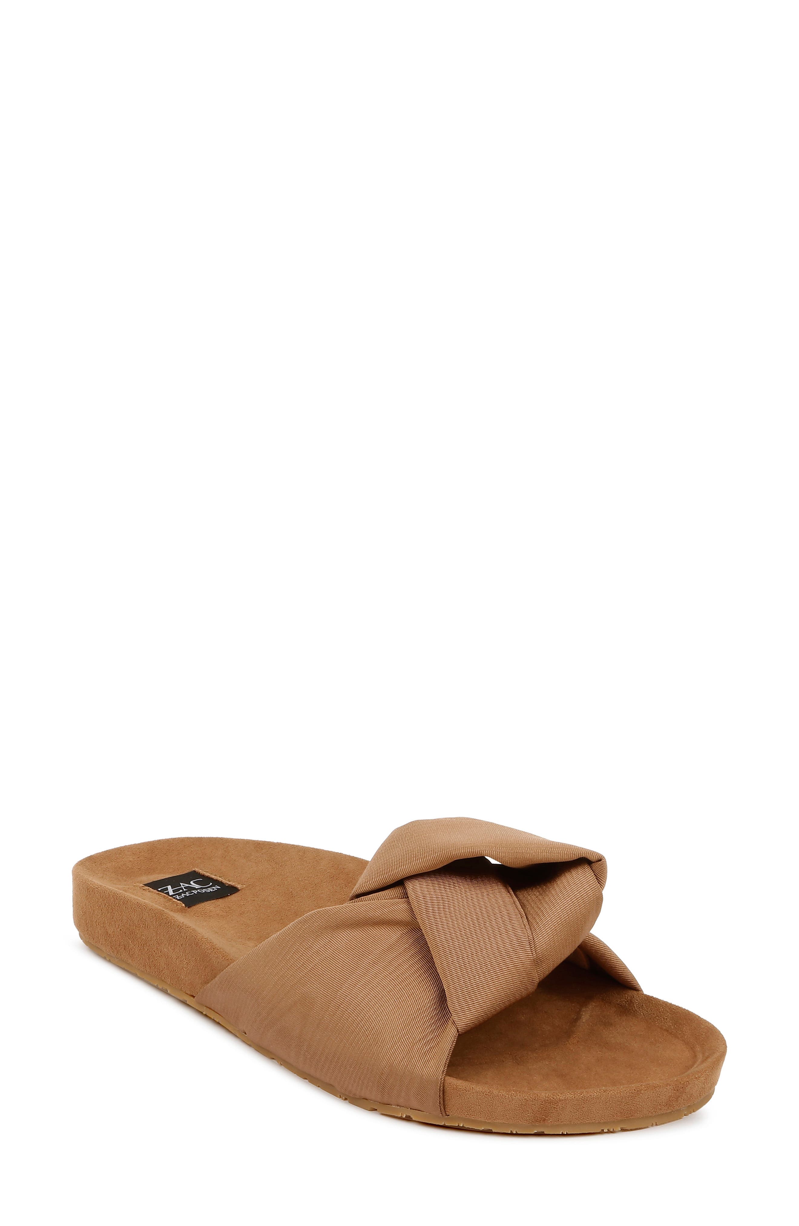 Santana Slide Sandal, Main, color, COFFEE FABRIC
