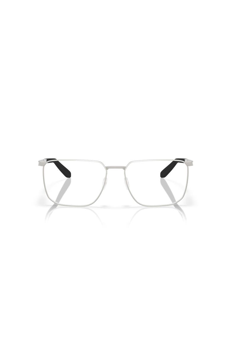 57mm Square optical glasses, Alternate, color, Silver