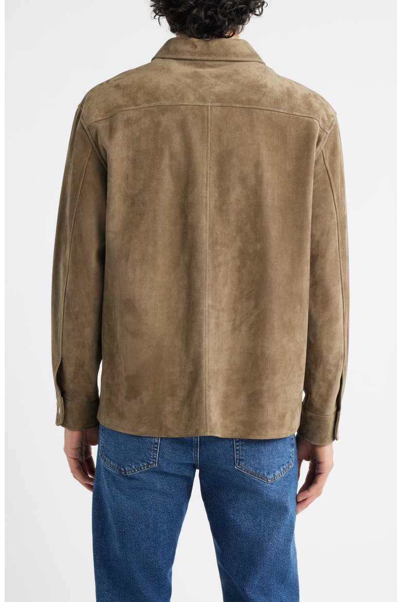 Suede Shirt Jacket, Alternate, color, DARK BEIGE