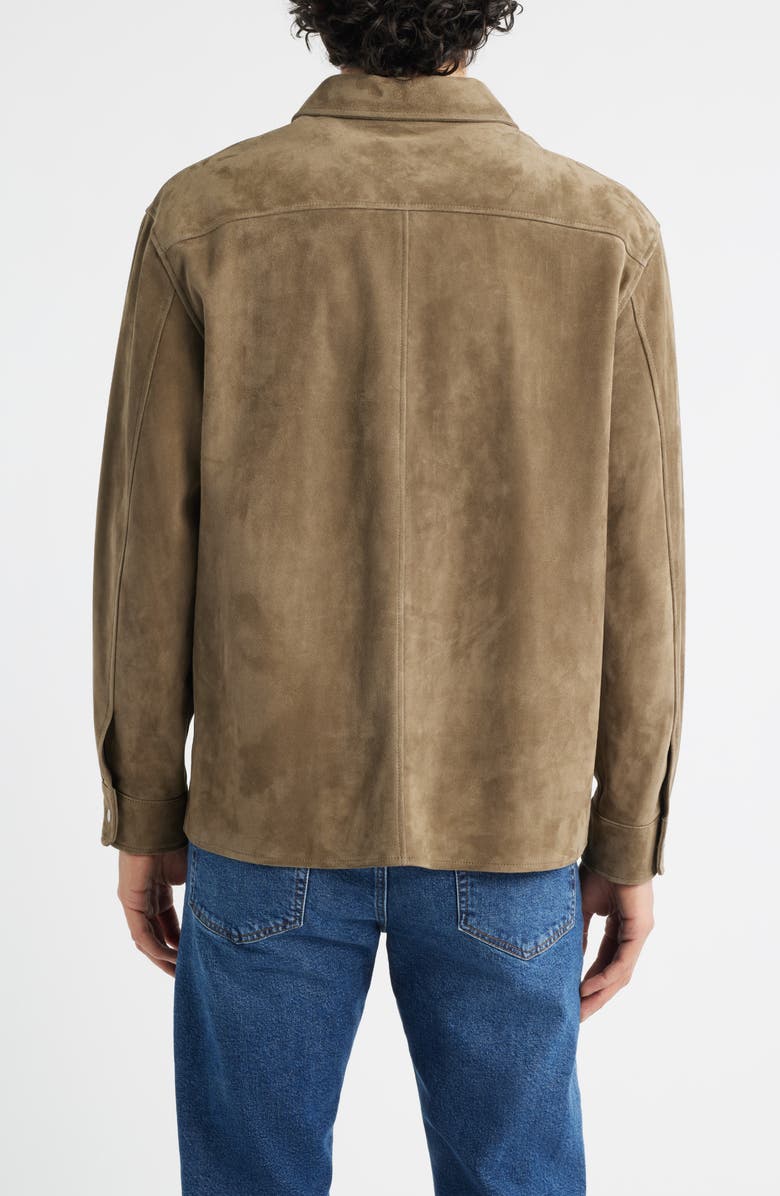 FRAME Suede Shirt Jacket, Alternate, color, Dark Beige