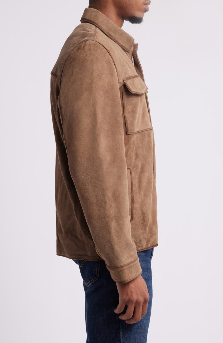 Frye Classic Suede Shacket, Alternate, color, Taupe