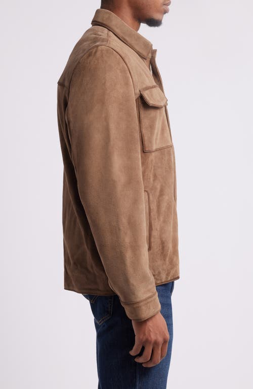 Frye Classic Suede Shacket In Taupe