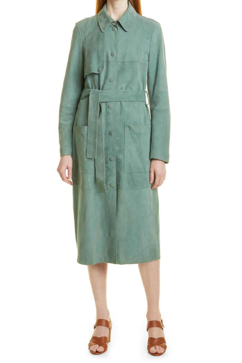Soseda Belted Suede Jacket, Main, color, MINERAL