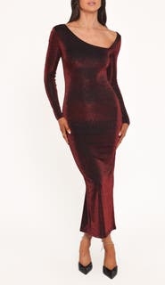 Petal & Pup Charles Body-Con Midi Metallic Dress