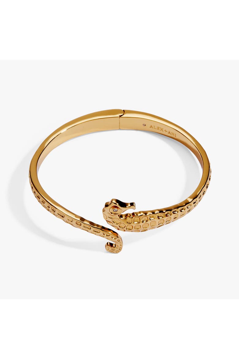 Seahorse Bypass Cuff, Alternate, color, Gold