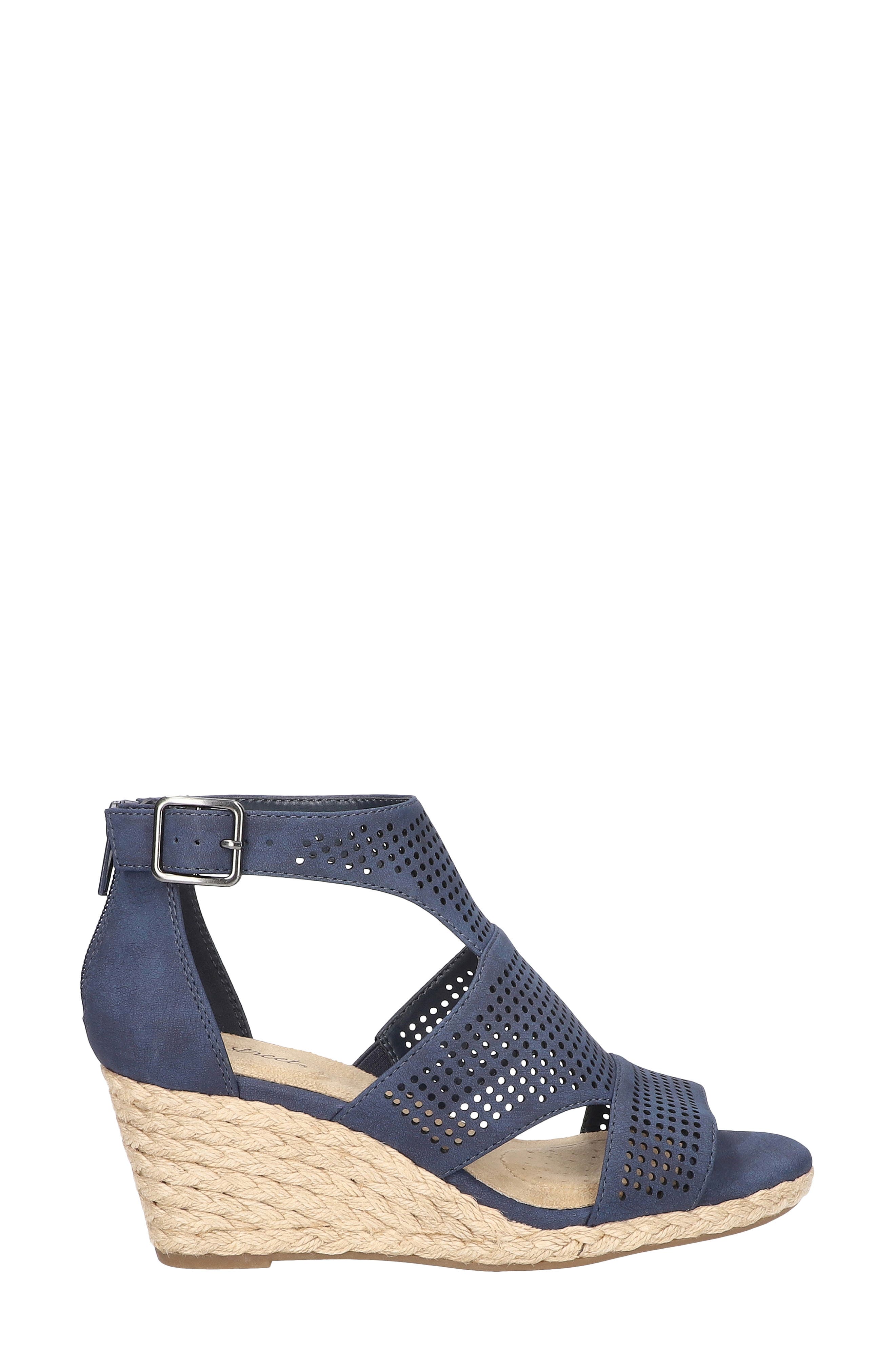 Tova Espadrille Platform Wedge Sandal, Alternate, color, NAVY