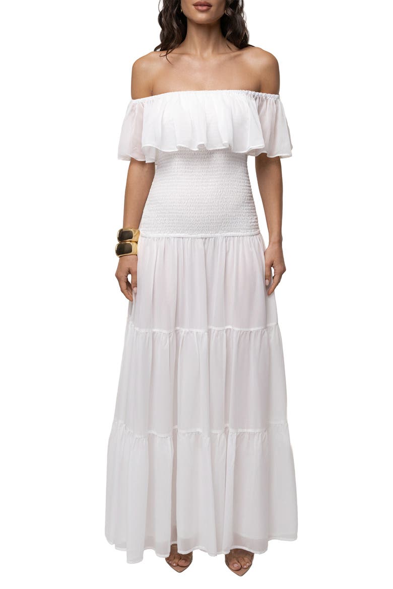 Seaside Drift Maxi Dress, Main, color, Ivory