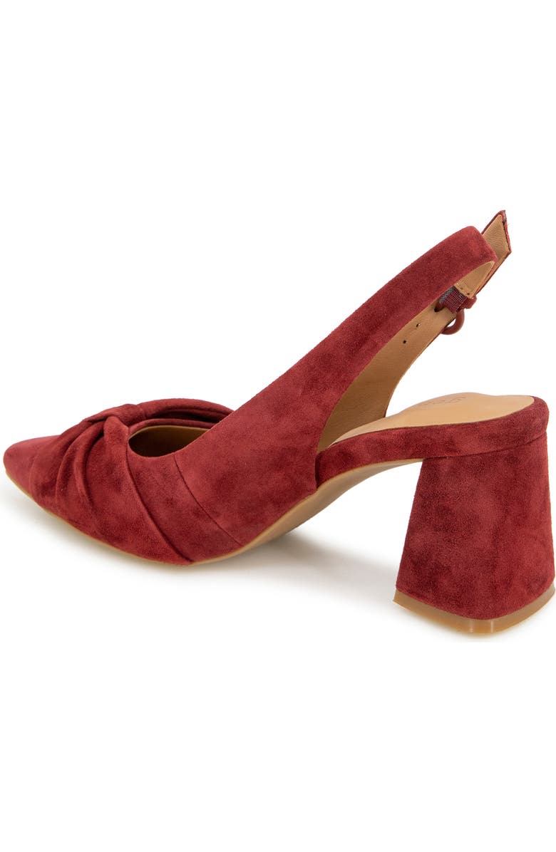 Gentle Souls Diana Slingback Pointed Toe Pump, Alternate, color, Burnt Red Suede