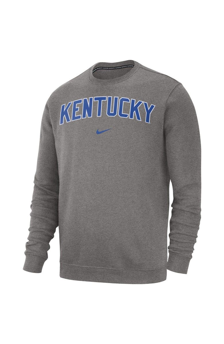 Nike Men's Nike Heather Gray Kentucky Wildcats Club Fleece Sweatshirt, Alternate, color,