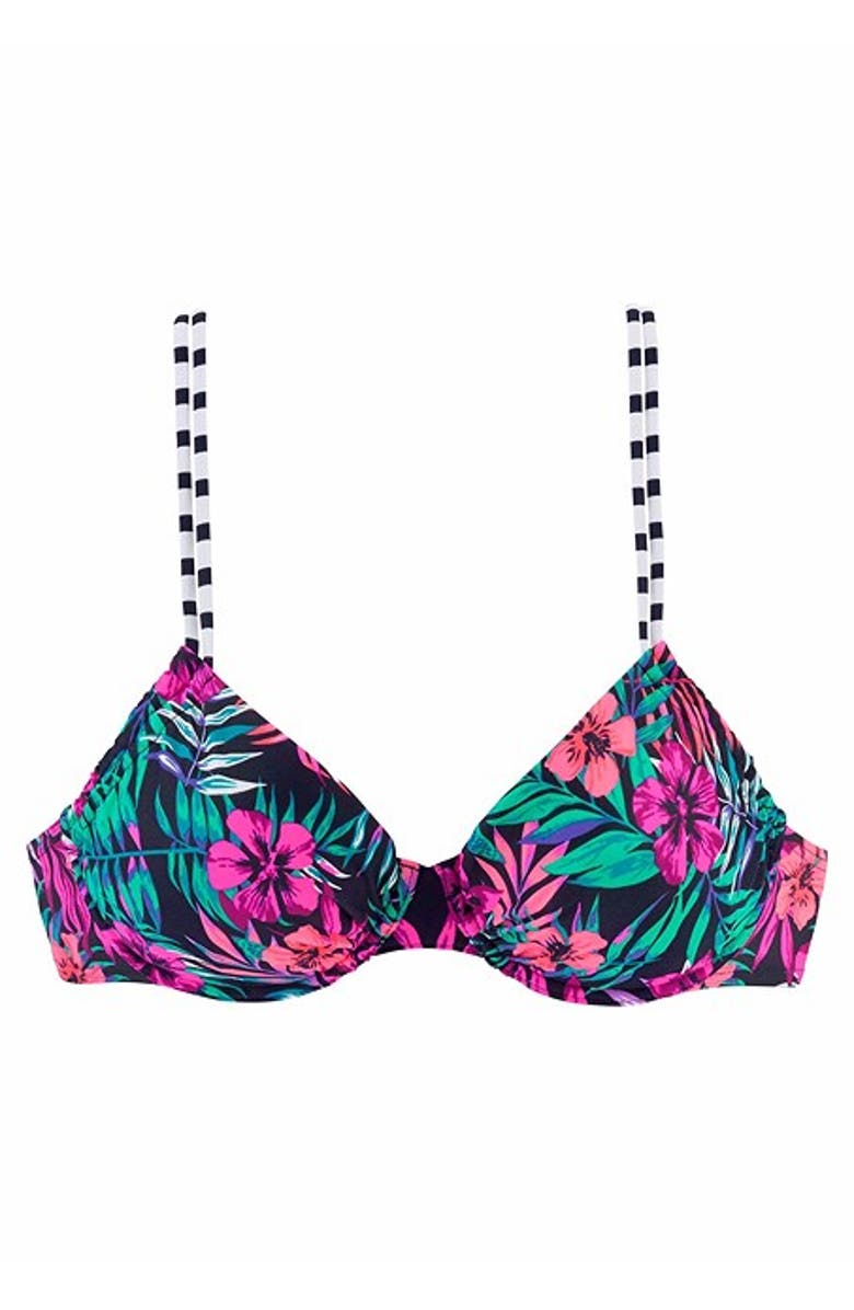 LASCANA Pattern Underwire Bikini Top Size 38B, Alternate, color, Multi Print