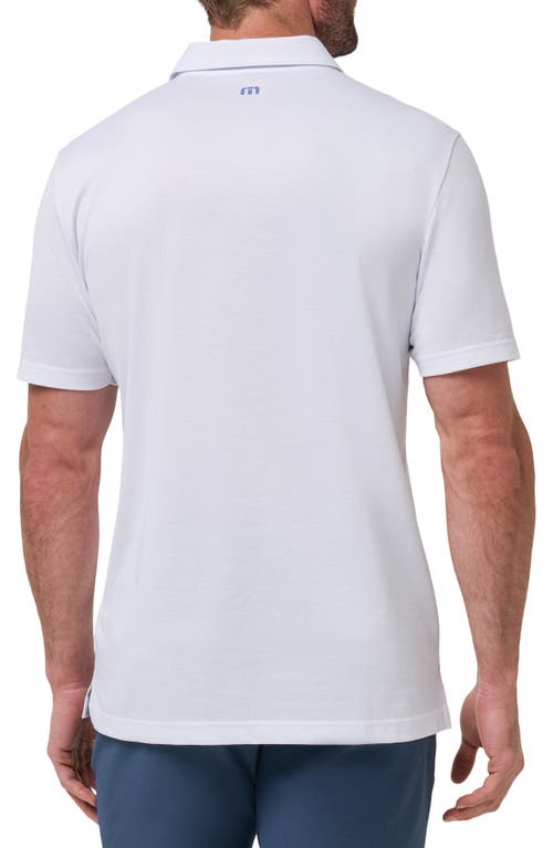 Travismathew Landline Chest Stripe Polo In White