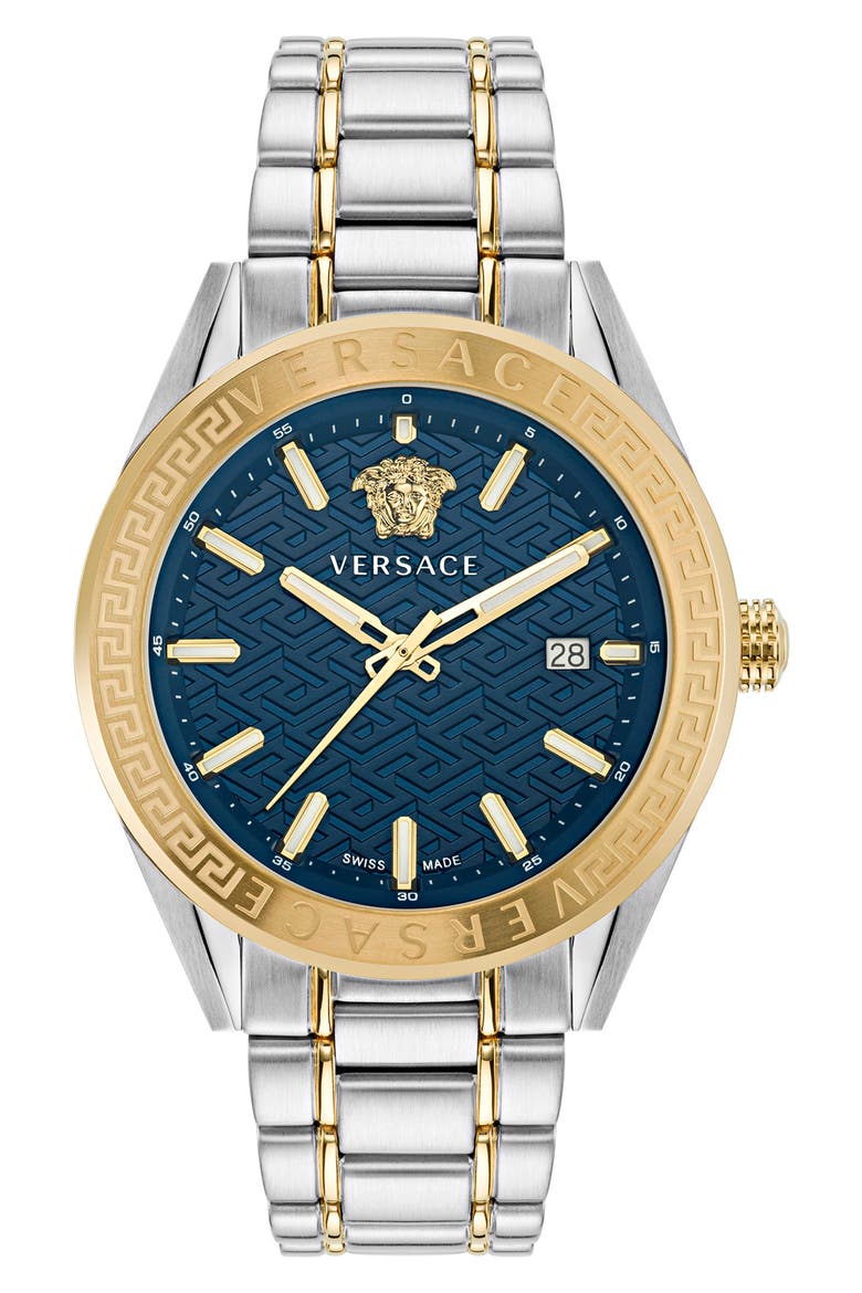 V-Code Bracelet Watch, 42mm, Main, color, TWO TONE