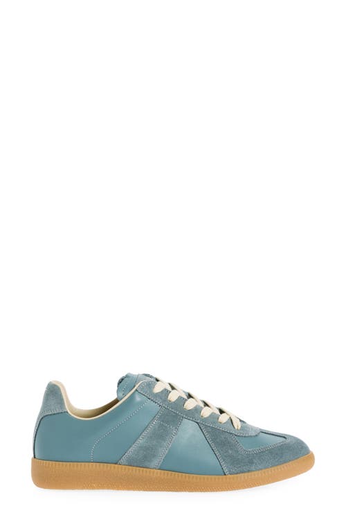 Maison Margiela Replica Contrast-sole Leather Low-top Trainers In Cloud