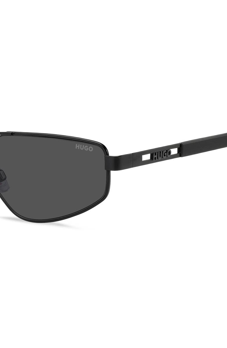 HUGO 58mm Rectangular Geometric Sunglasses, Alternate, color, 