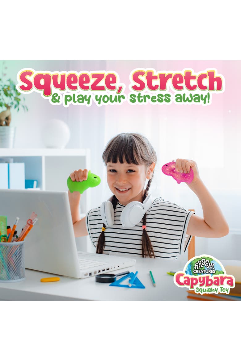 2-Pack Capybara Squeeze Balls, Alternate, color, Pink And Green