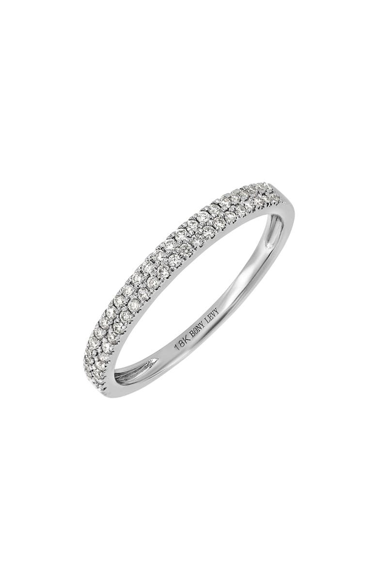 Bony Levy Diamond Stacking Ring, Main, color, 18K White Gold