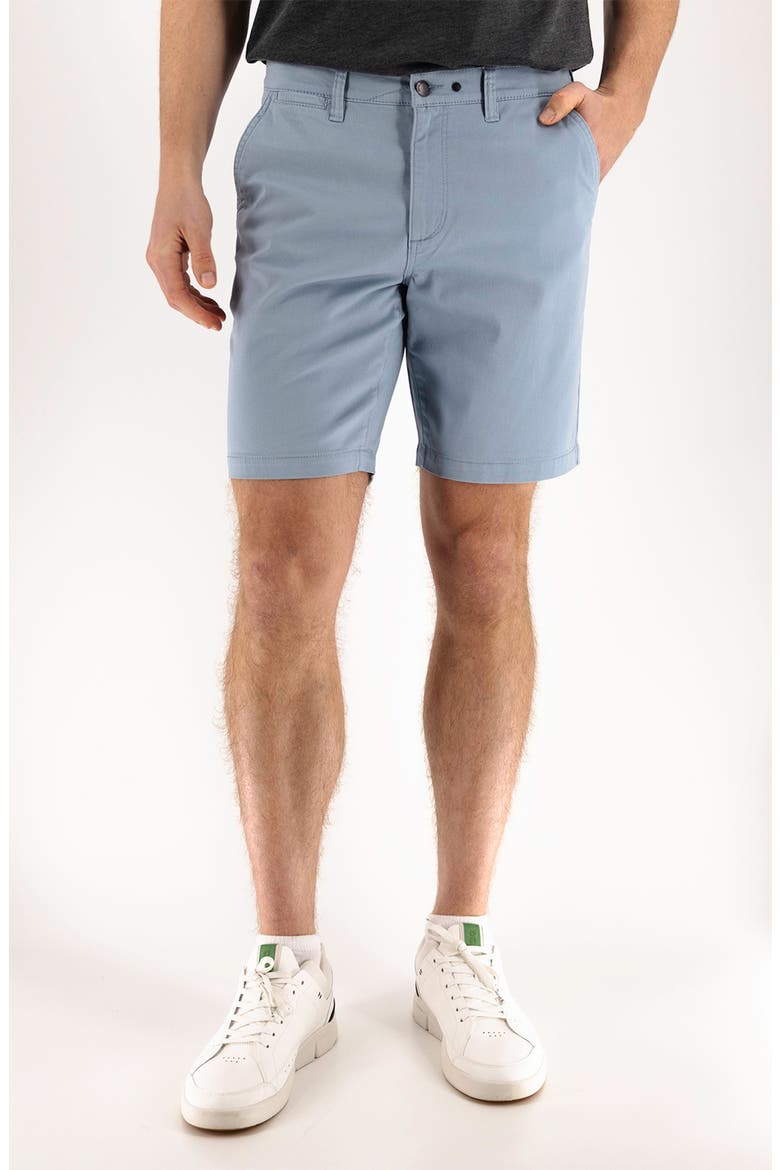 9-Inch Performance Stretch Chino Shorts, Main, color, DUSTLY BLUE