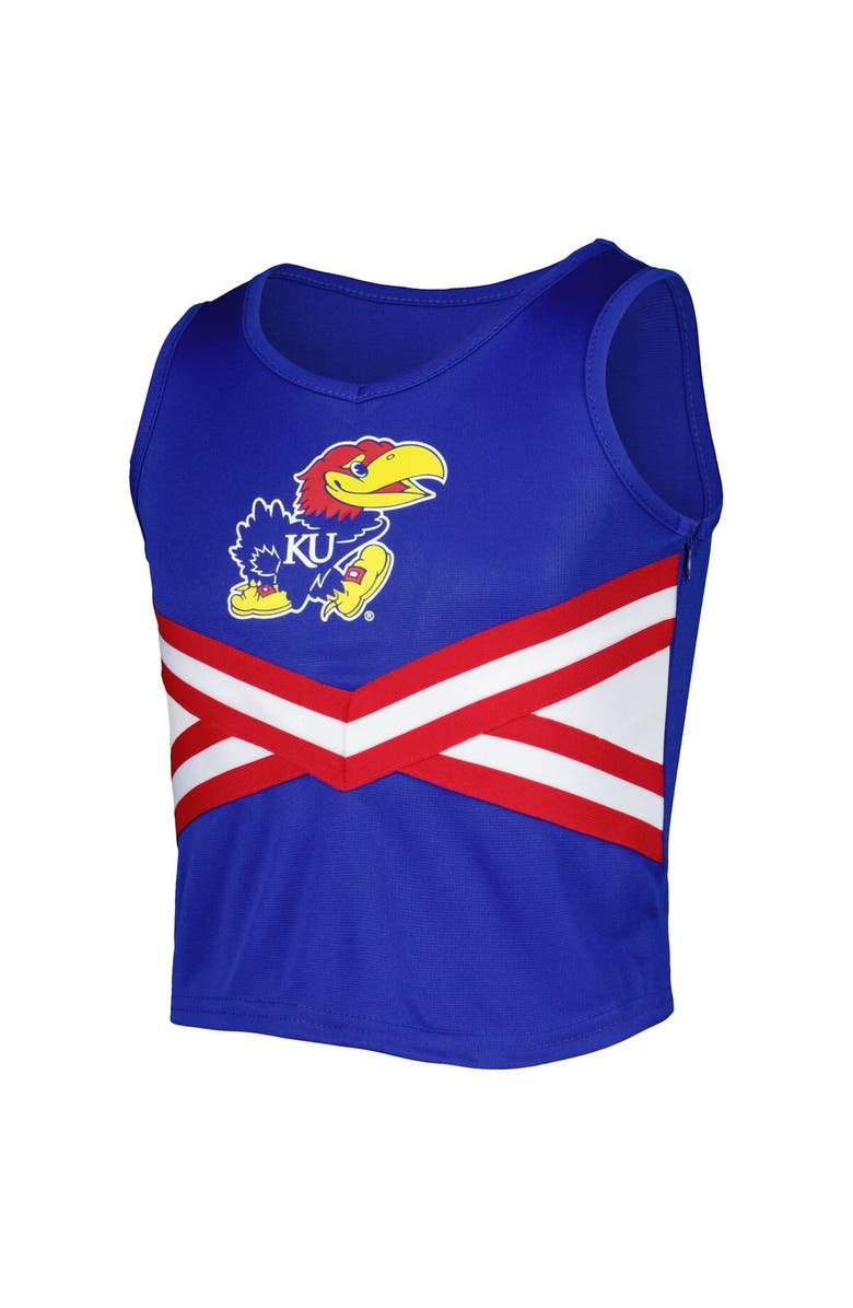 COLOSSEUM Girls Youth Colosseum Royal Kansas Jayhawks Carousel Cheerleader Set, Alternate, color, 