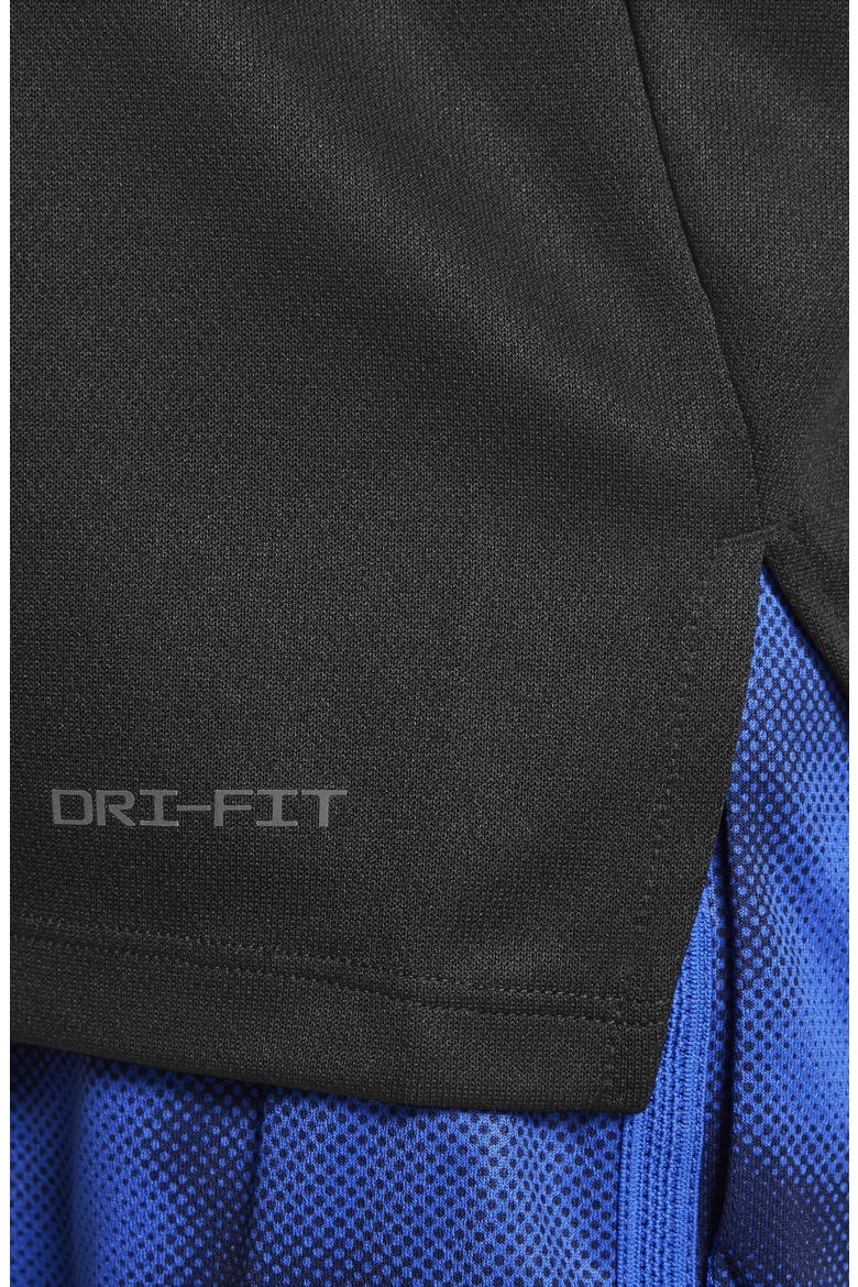 Kids' Dri-FIT Tech Quarter Zip Pullover, Alternate, color, BLACK/ BLACK