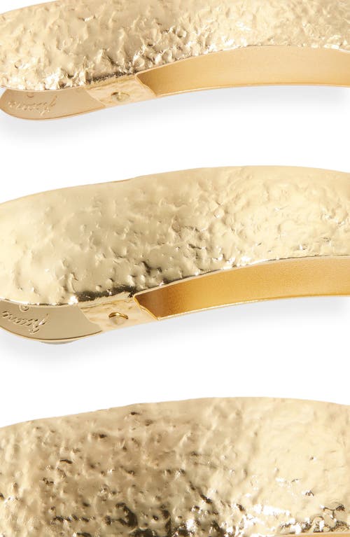 Ficcare Maximas Leaf Hammered Hair Clip In Gold Leaf