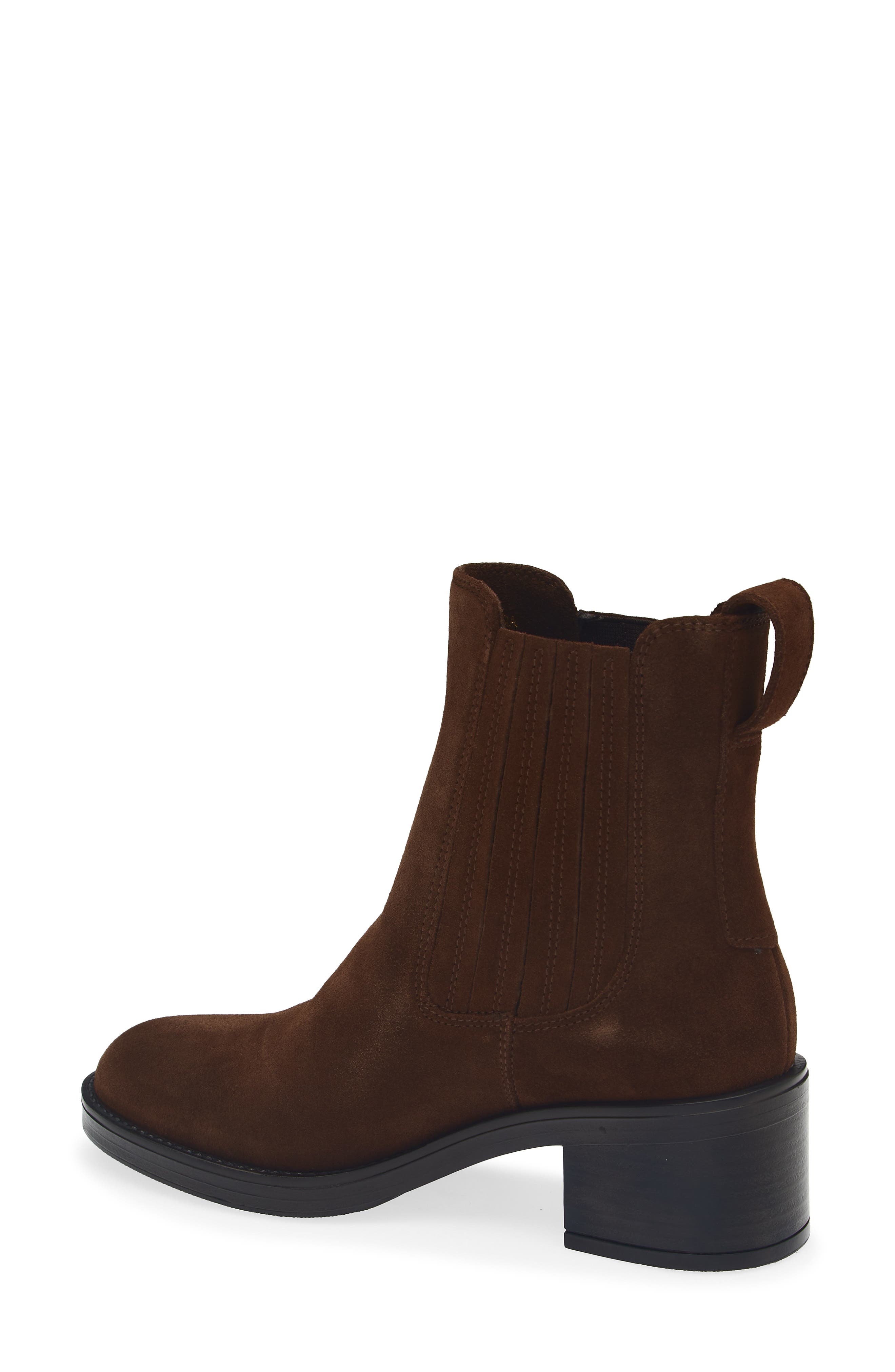 Walf Leather Chelsea Boot, Alternate, color, BRUNETTE SUEDE