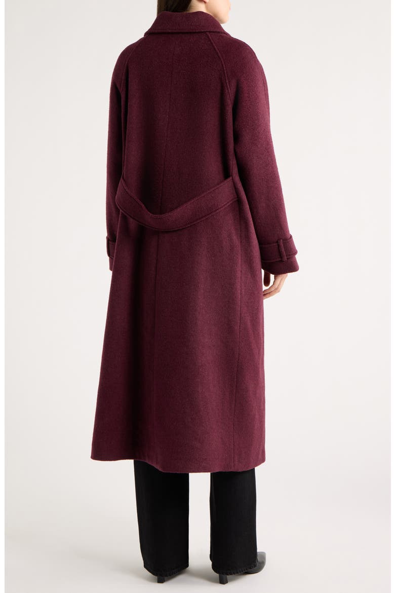 Relaxed Double Breasted Coat, Alternate, color, CHERRY LACQUER