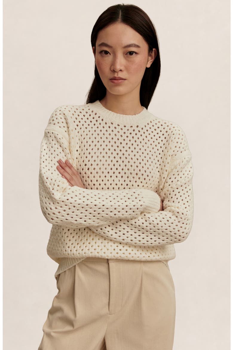 Grady Bouclé Sweater, Alternate, color, COCONUT MILK