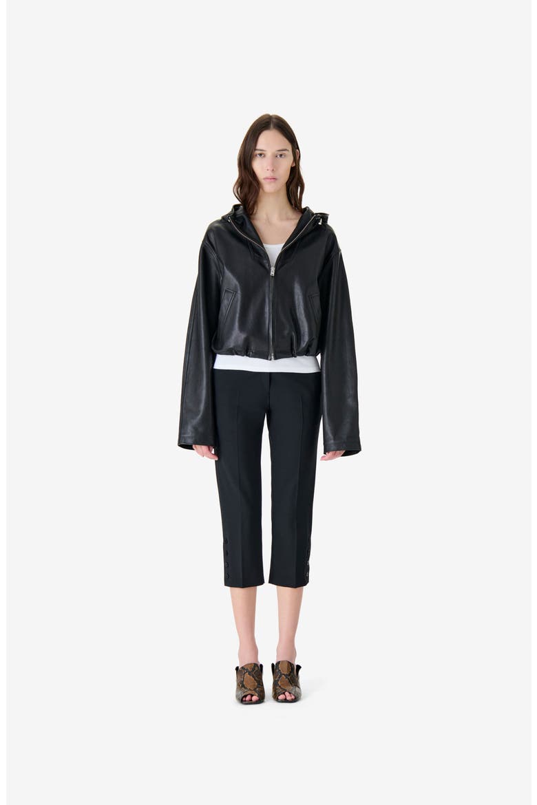 Tulum Leather Jacket, Main, color, Black