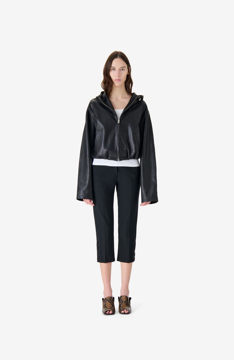 IRO Tulum Leather Jacket, Main, color, Black