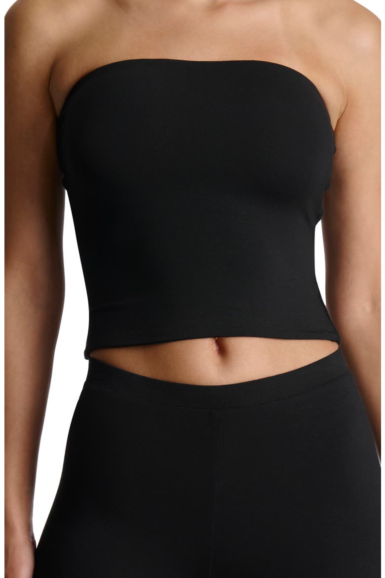 Smooth Crop Tube Top, Alternate, color, BLACK