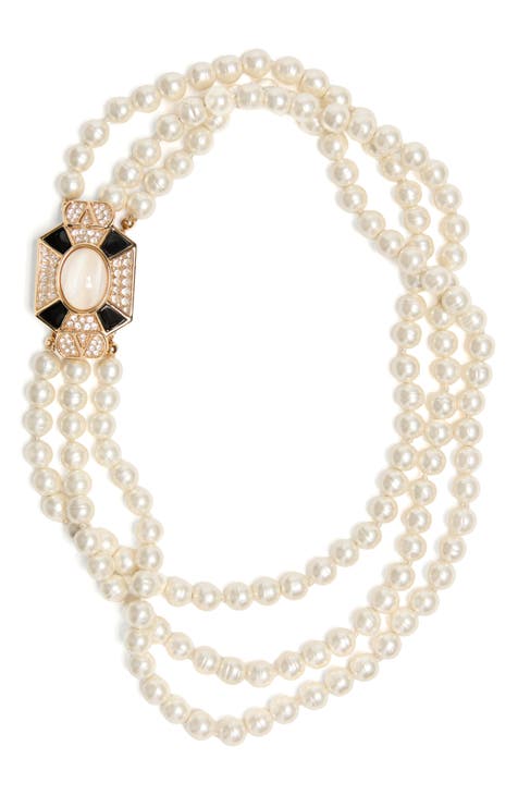 NADRI Glass good Pearl Choker Necklace