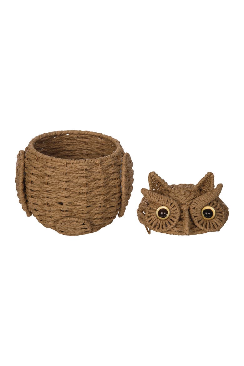 Handwoven Halloween Baskets, Alternate, color, Brown