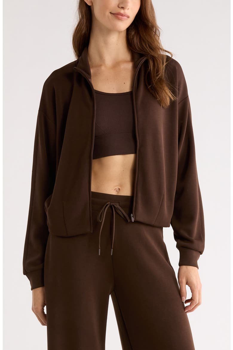 Ultra Soft Zip Jacket, Main, color, BROWN MOLE'
