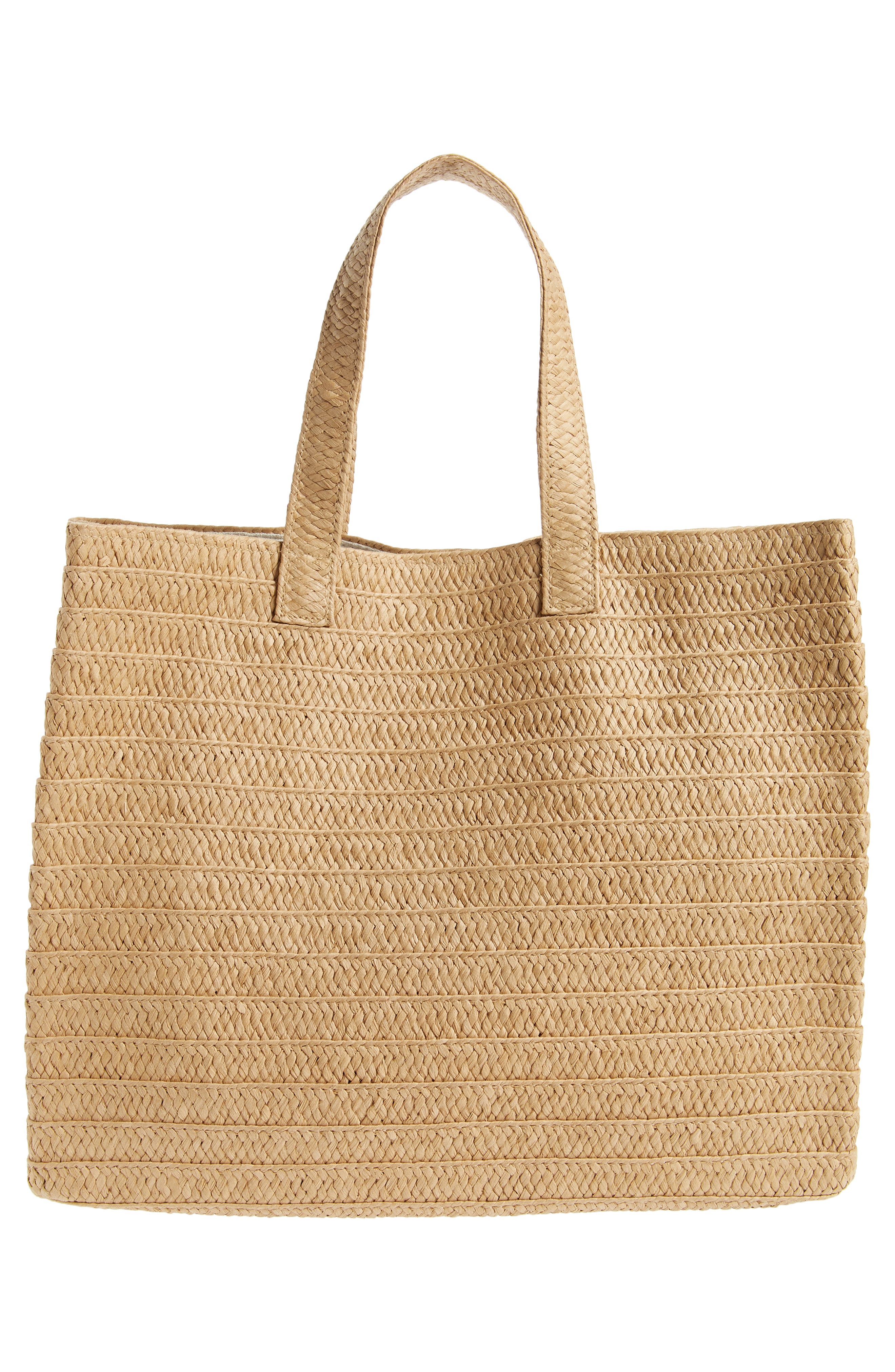Tropic Like Its Hot Straw Tote, Alternate, color, SAND/ FUSCHIA