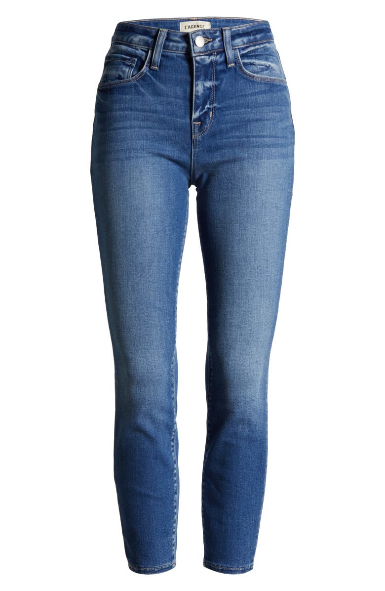 L'AGENCE Margot High Waist Crop Skinny Jeans, Alternate, color, Cambridge
