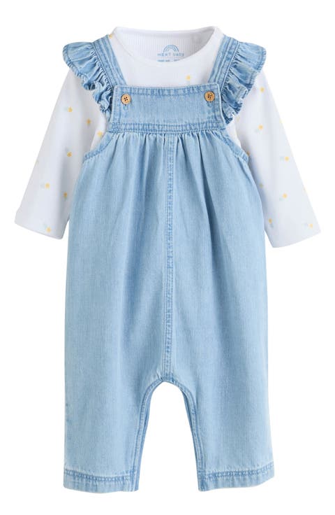 Kids' Frill Dungaree & Bodysuit Set