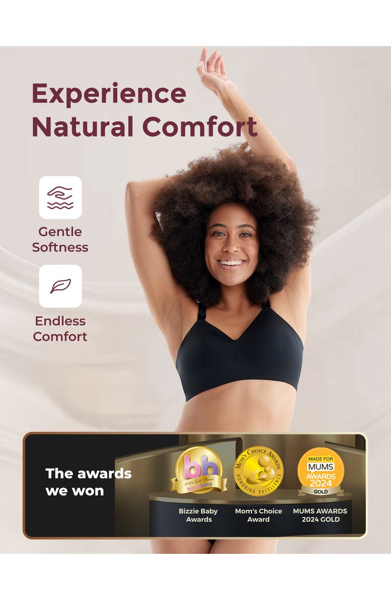 Momcozy YN21 Maternity Nursing Bra, Alternate, color, Black