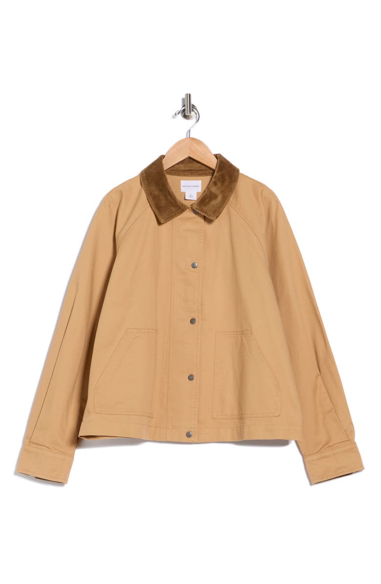 Melrose and Market Twill Barn Jacket, Alternate, color, Tan Tiger
