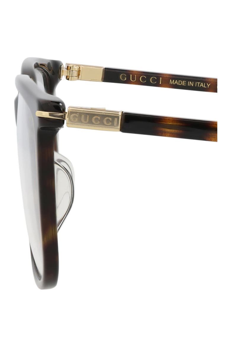 56mm Square Optical Glasses, Alternate, color, HAVANA GOLD TRANSPARENT