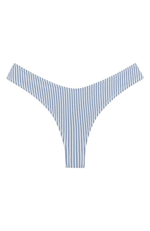 Montce Lulu Stripe Bikini Bottoms In Blue