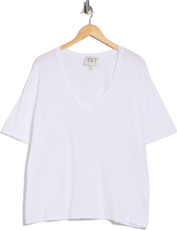 TWP Deep V-Neck Cotton Blend T-Shirt | Nordstromrack