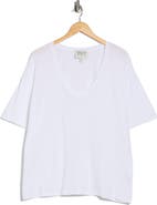TWP Deep V-Neck Cotton Blend T-Shirt