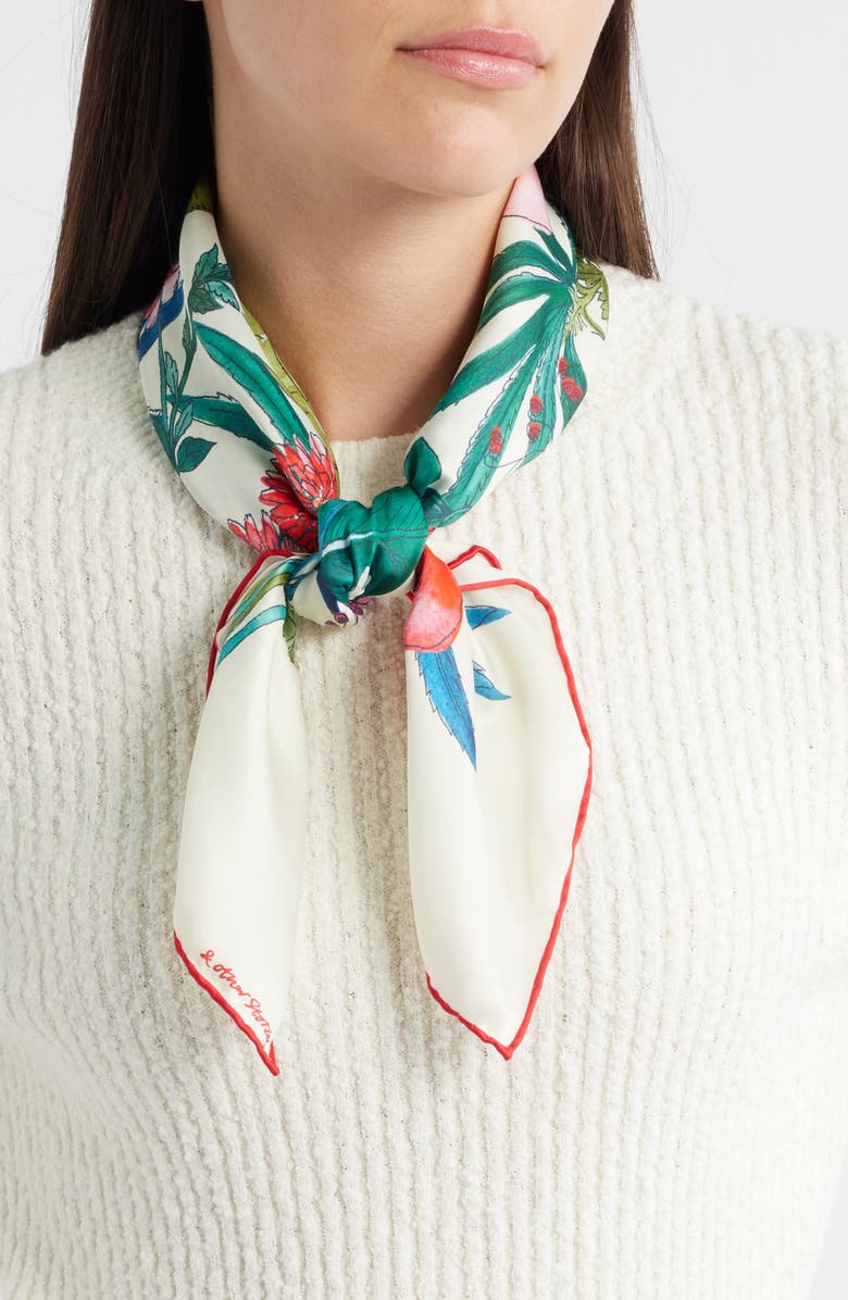 & Other Stories Floral Square Scarf, Alternate, color, 