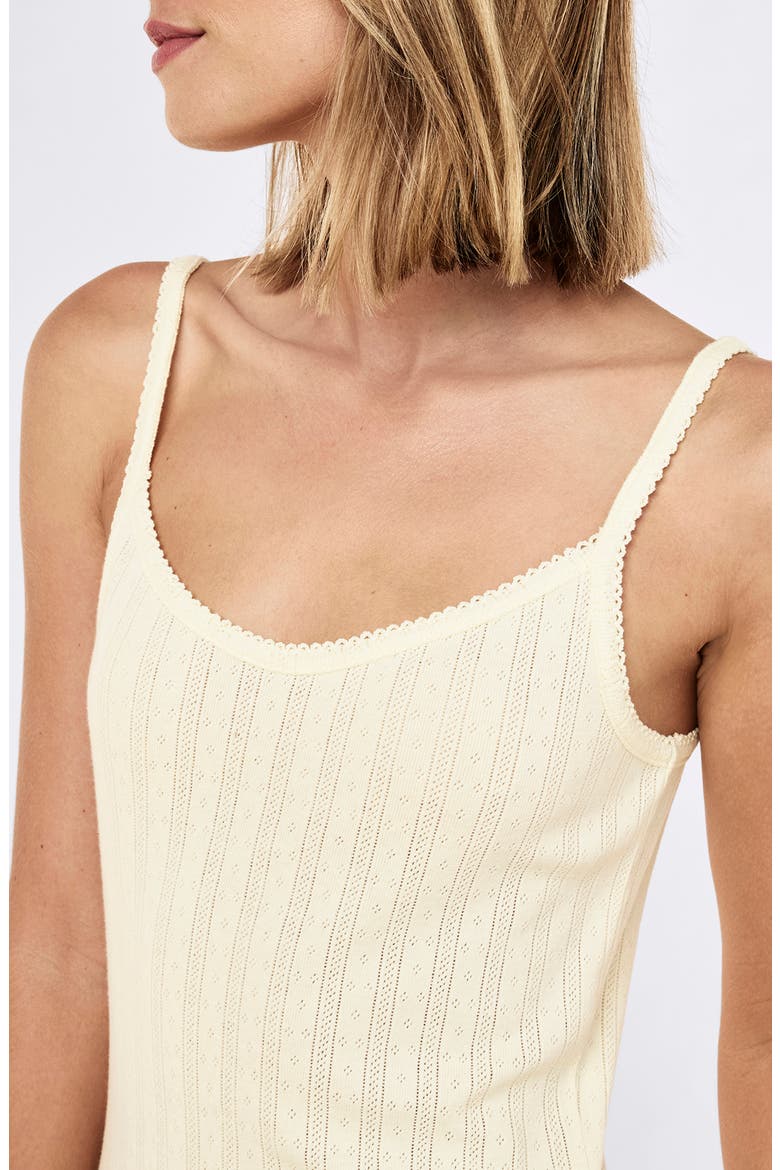 Imogen Cotton Pointelle Nightgown, Alternate, color, BUTTERCUP