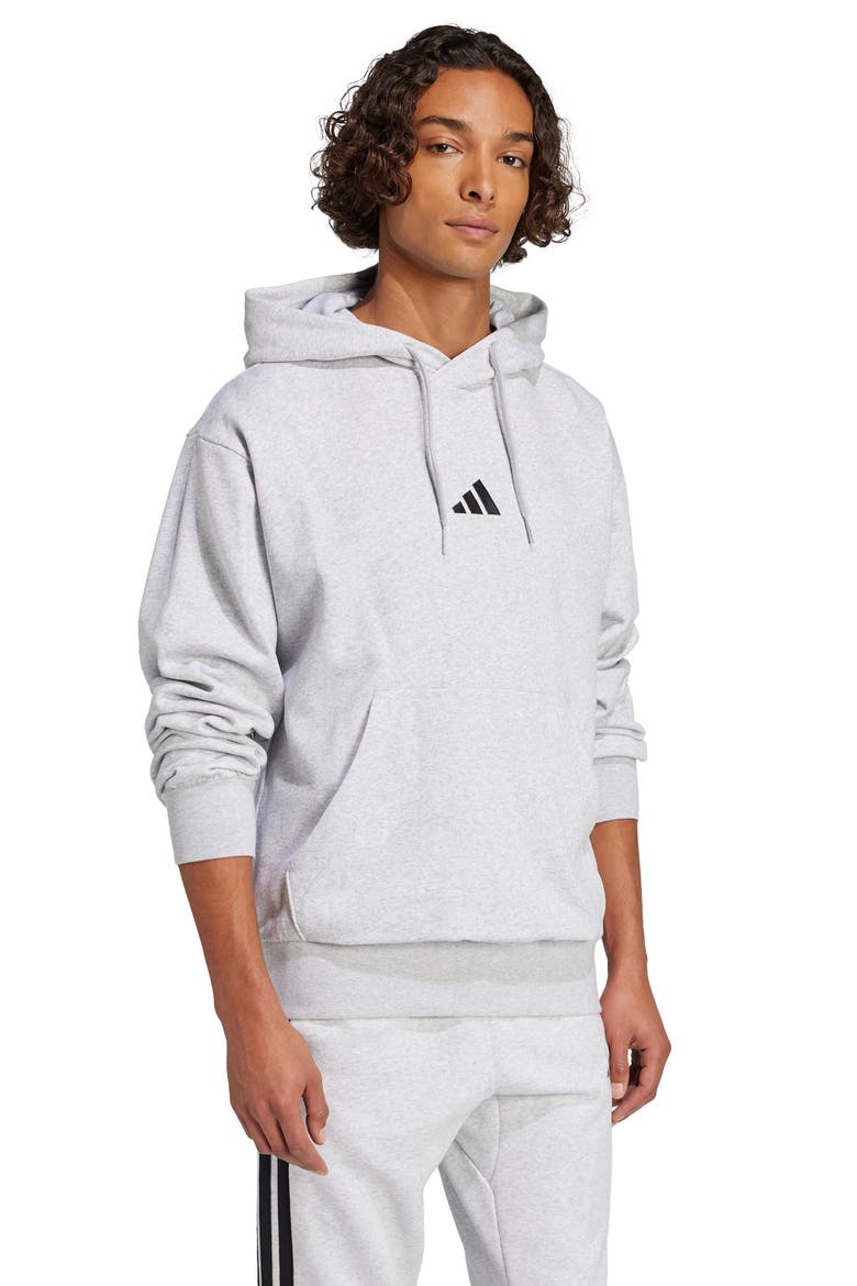 Feelcozy Hoodie, Alternate, color, LIGHT GREY HEATHER/ BLACK