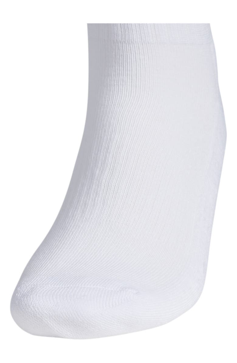 adidas 6-Pack Athletic Cushioned Quarter Socks, Alternate, color, White/ Black